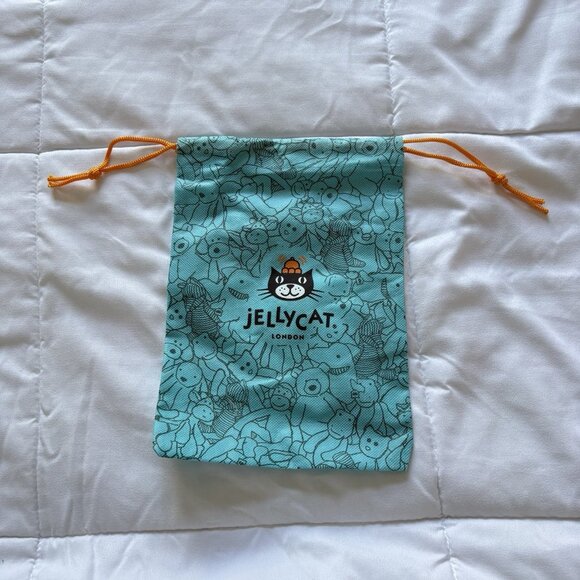 NEW Jellycat London Authentic Blue Dust Bag Pouch Small 10.5 x 7.5 - Picture 1 of 4